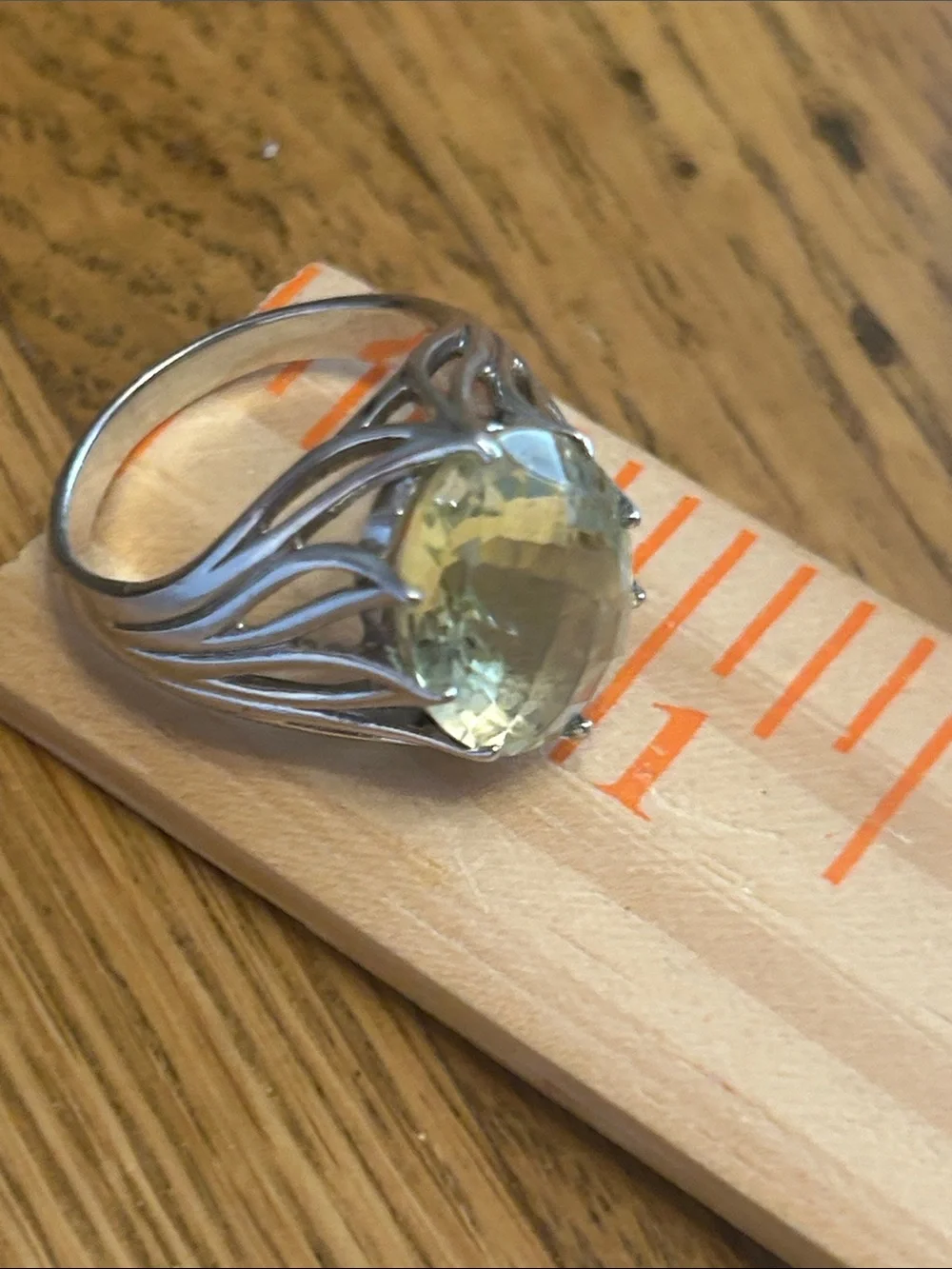 Sterling Silver Lemon Quartz Statement Ring